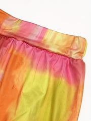  Tie Dye Wide Leg Pants with Elastic Waist
