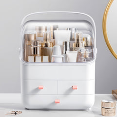 Makeup Storage Organizer Clear Cover Cosmetic Display Case With Drawers