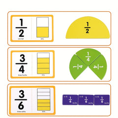 Fraction Disc Learning Toy Arithmetic Teaching Aid, Educational Puzzle