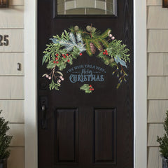 Christmas Wall Stickers Pine Branches Pinecones Decals