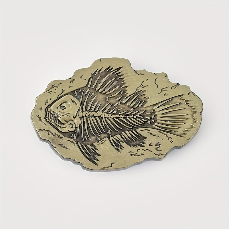 Vintage Fish Bone Belt Buckle For Men Women Western Cowboy Cowgirl