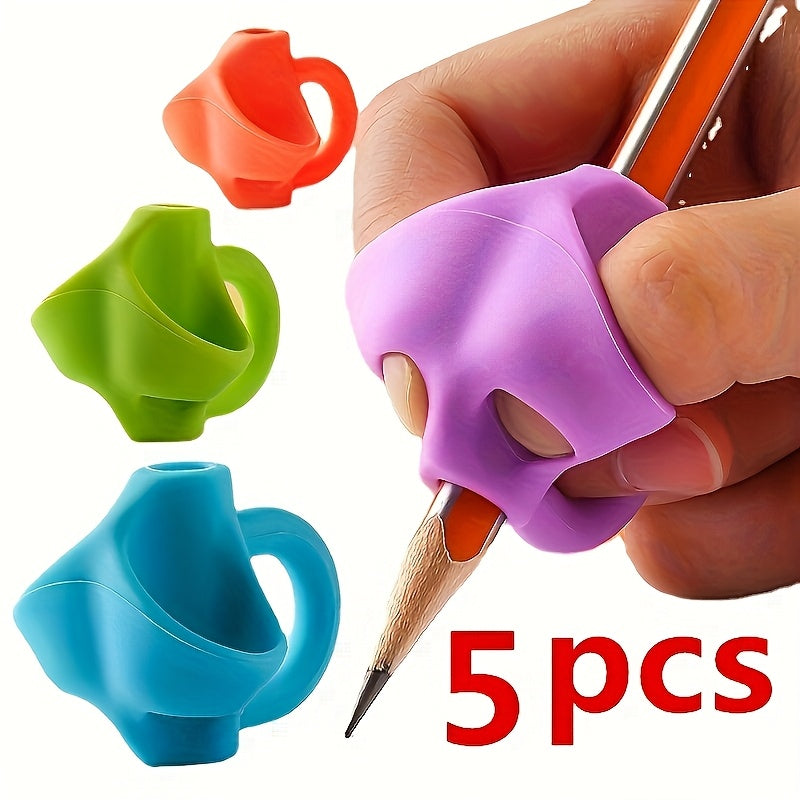 5pcs Student Pencil Holder Corrector Set for Kids Writing Posture