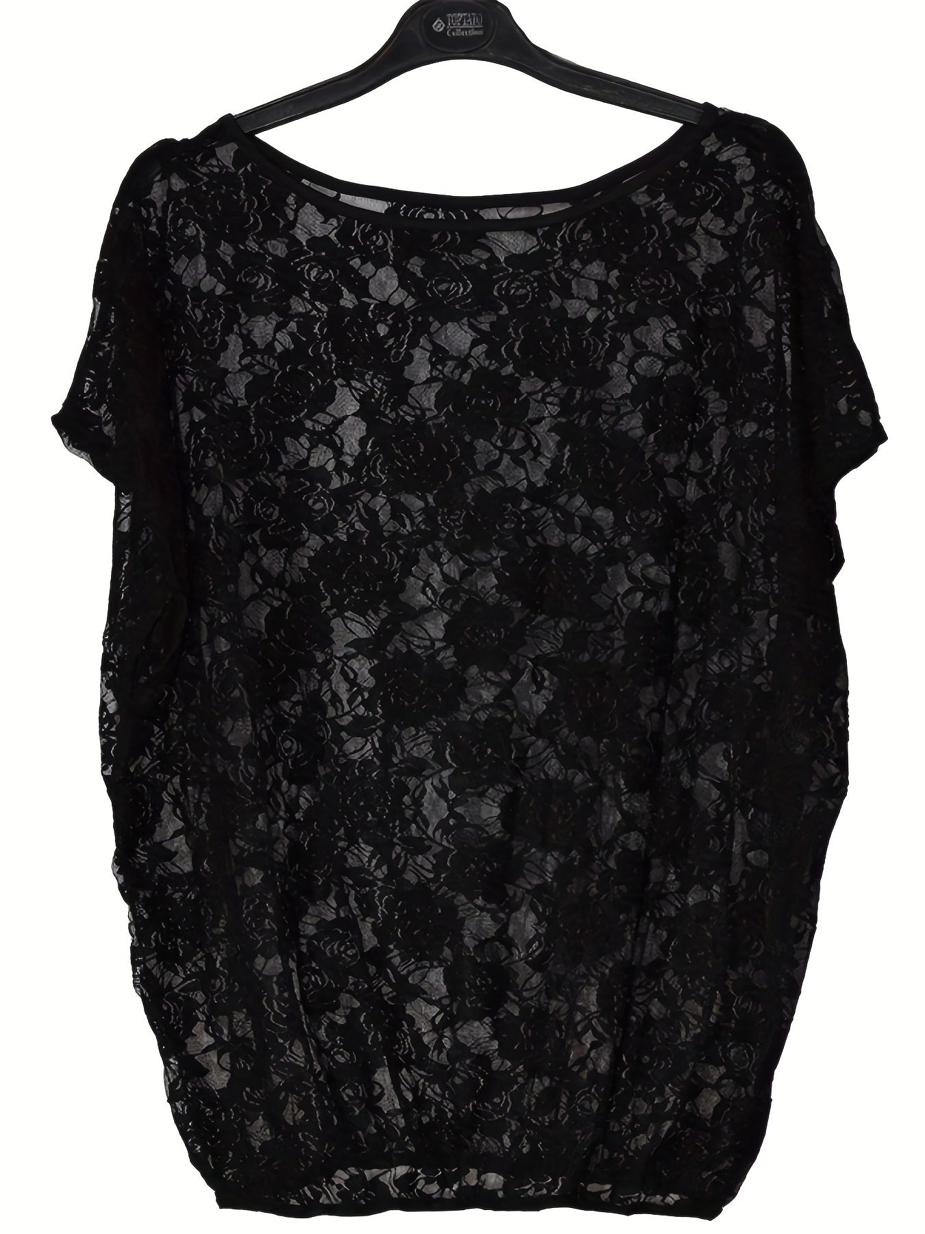 Lace Ruffle Trim Blouse & Tank Top Set Women's Clothing