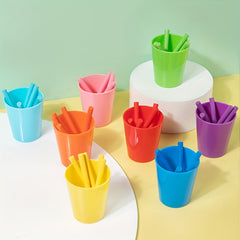 8pcs Sorting Sticks And Cups Set - Educational Desktop Toy