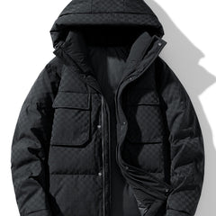 Casual Check Pattern Puffer Jacket for Women