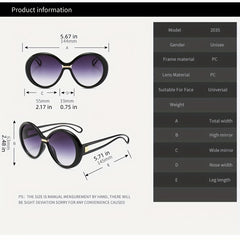 Ombre Round Sunglasses Jelly Block UV400 Sun Glasses