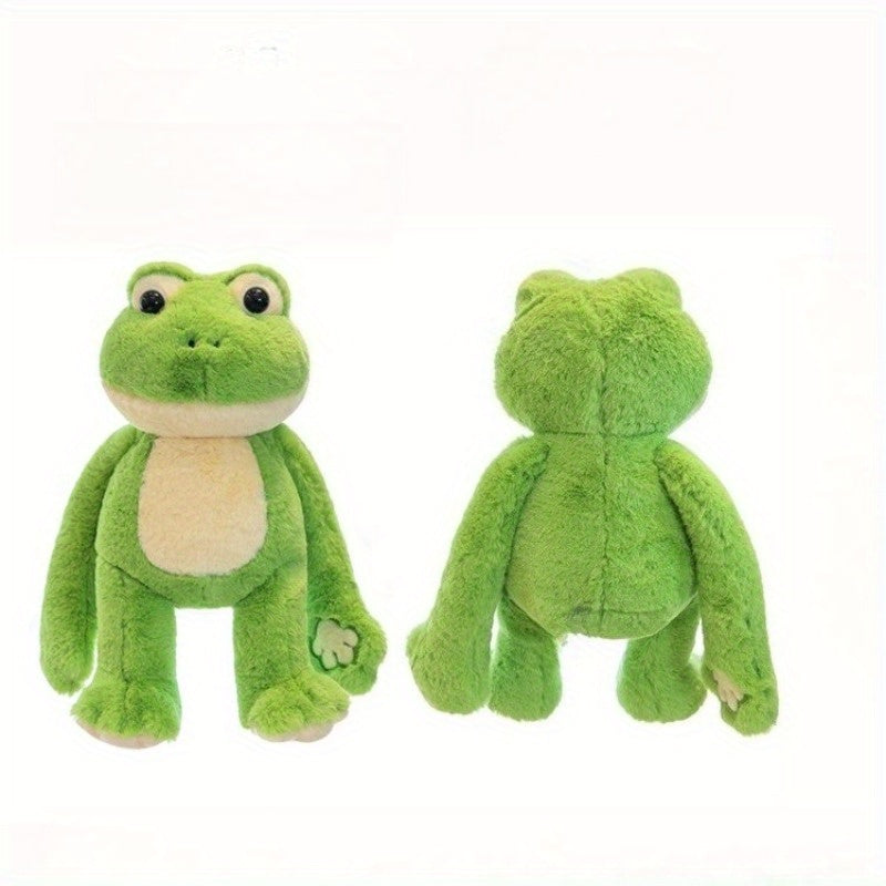 Big Eyed Frog Plush Toy Soft Green Stuffed Animal Eyes Desktop Sofa Decor