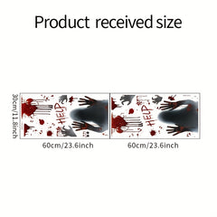 Halloween Props Wall Stickers PVC Horror Shadow Decorative Stickers