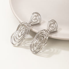 Geometric Bohemian Spiral Earrings Fine Jewelry Gift