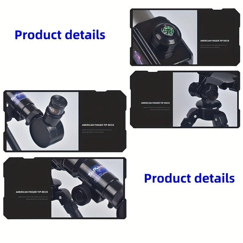40x Monocular Telescope, 3x PC Material Focus, Educational Tool for Students