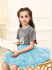 Girls Tutu Skirt Soft Tulle Elastic Waist Dance Ballet Skirts