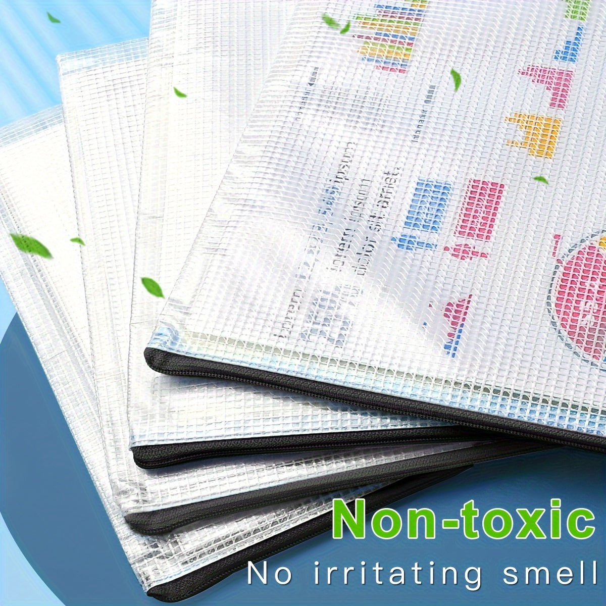 100pcs Mesh Zipper Bag Waterproof Storage Document Bag