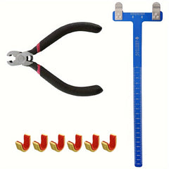 Bow String Nocking Points Set T Square Ruler With Plier And 6 Buckles