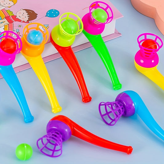 Vintage Hanging Pipe with Floating Balance Balls, Colorful Non Electric