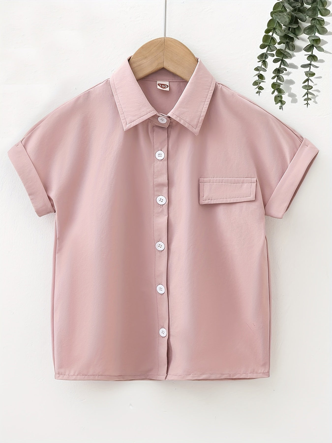 Boys Short Sleeves Shirt Preppy Style For Summer Kids Clothes