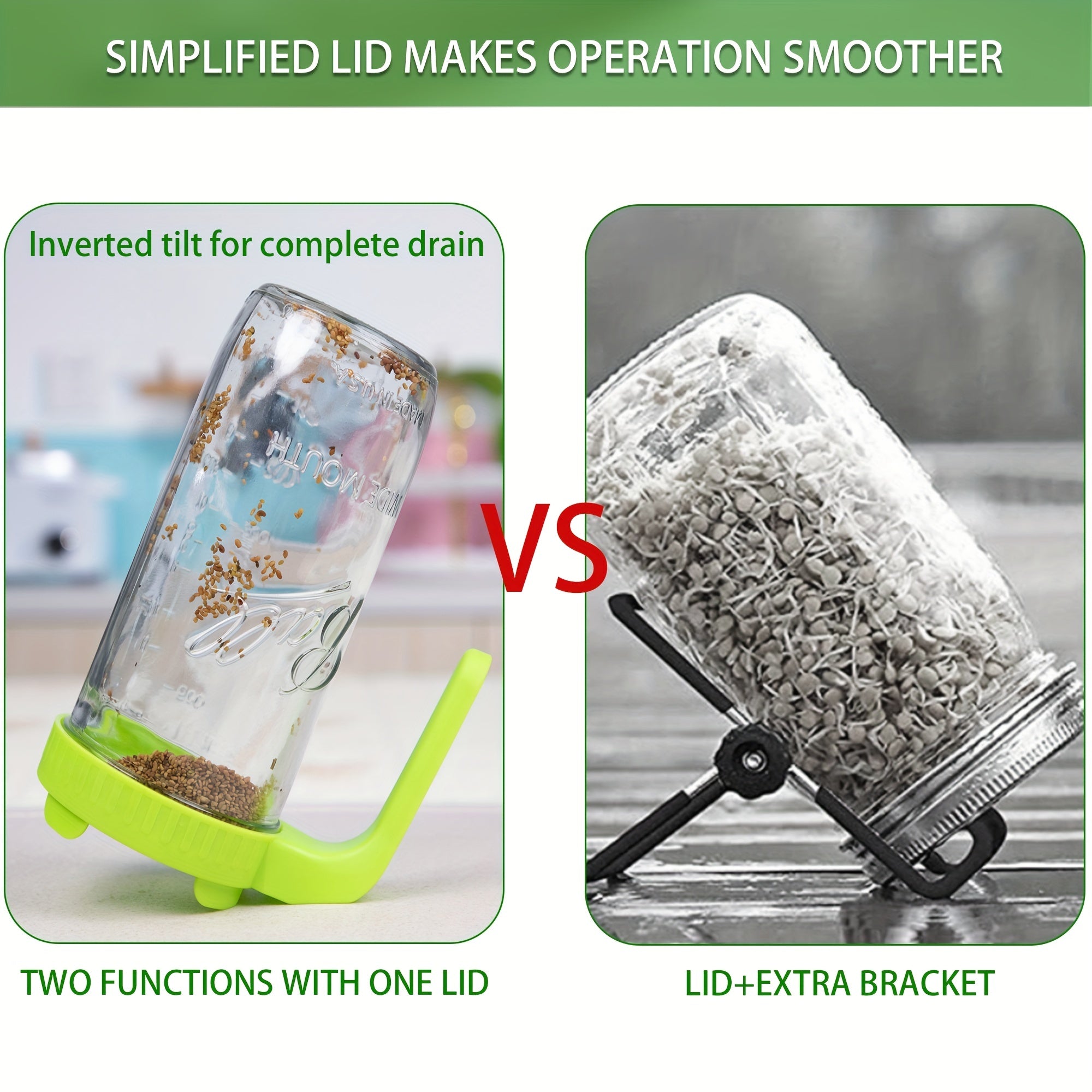 6pcs Sprouting Lids Set for Easy Sprout Growing