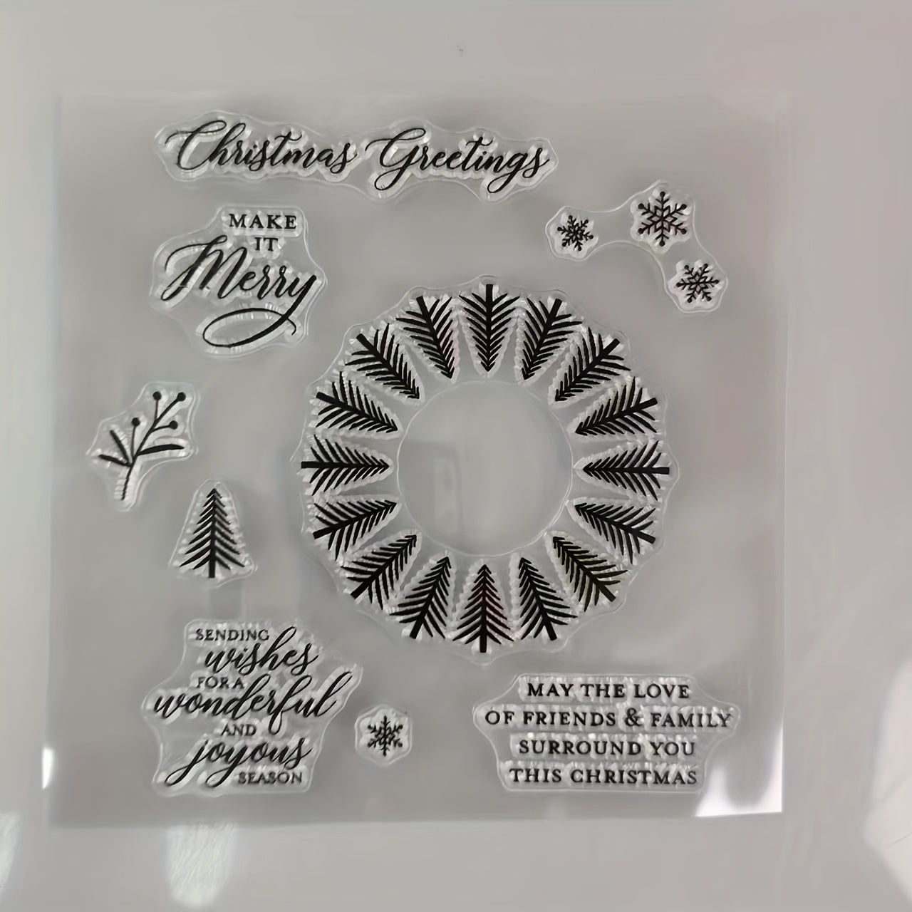 Christmas Tree Metal Cutting Dies And Stamps Set
