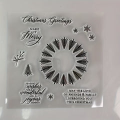 Christmas Tree Metal Cutting Dies And Stamps Set