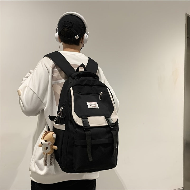 Men's Nylon Backpack Student Buckle Backpack