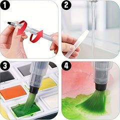 16pcs Refillable Watercolor Brush Pens with Water Tank Painting Brush Pens