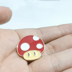 Cartoon Mushroom Enamel Backpack Pin Vintage Jewelry Gift