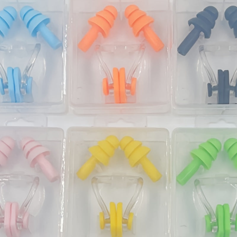Waterproof Nose Clip Earplug Set for Swimming
