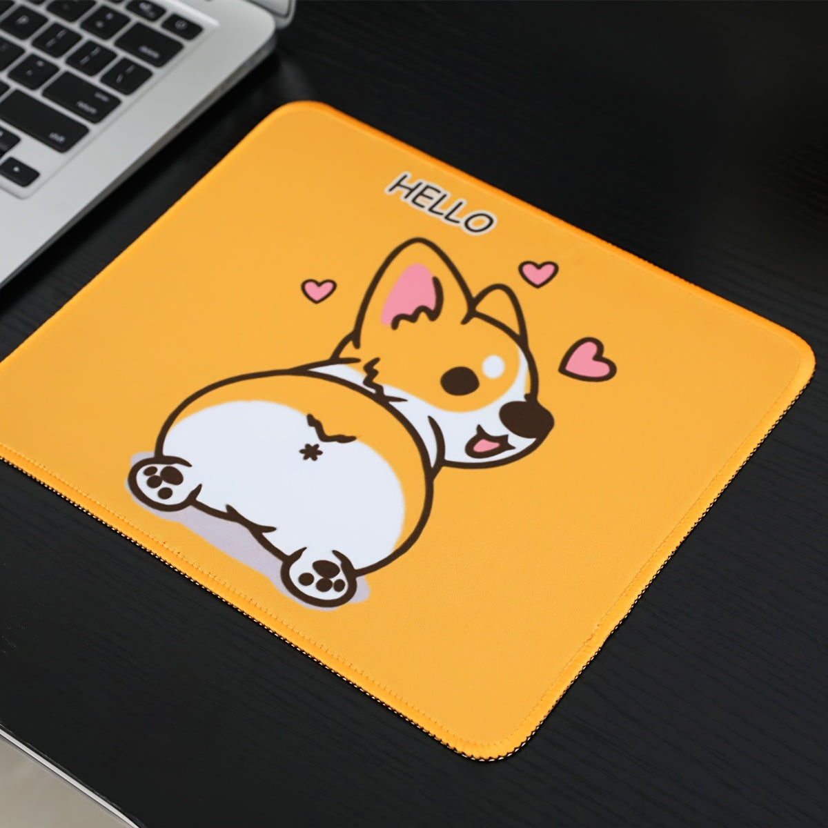 Corgi Dog Mouse Pad Non Slip Rubber Base Animal Mouse Mat Office 20X24CM