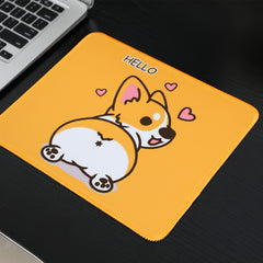Corgi Dog Mouse Pad Non Slip Rubber Base Animal Mouse Mat Office 20X24CM