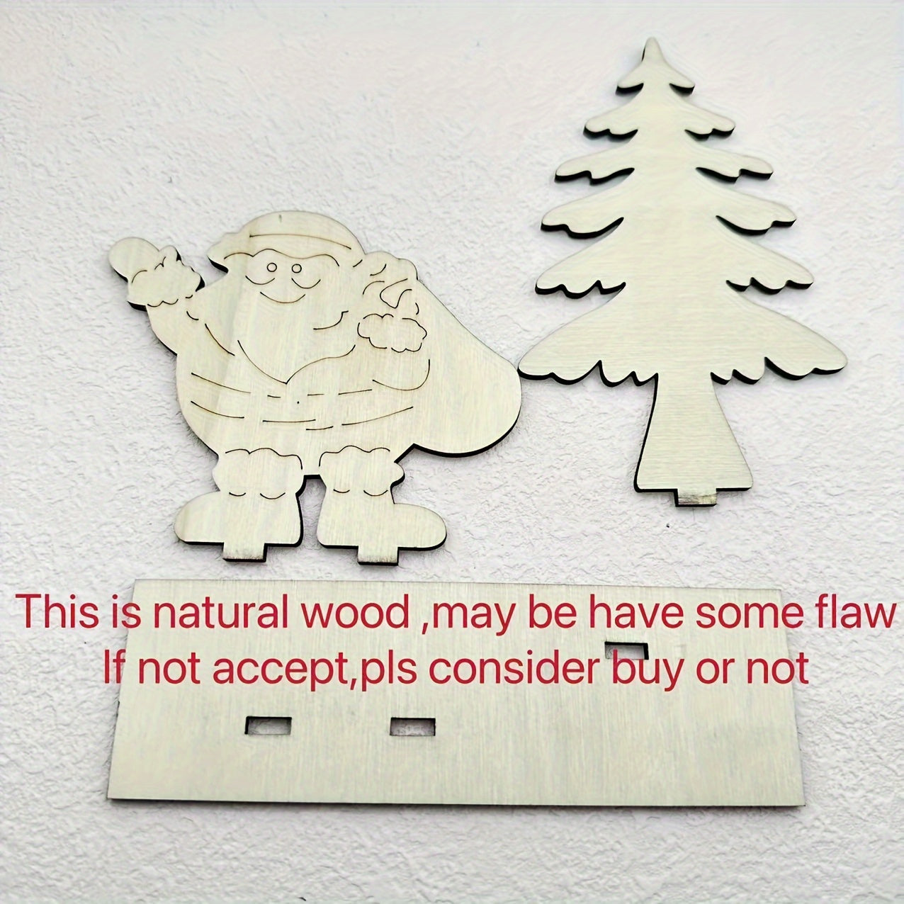 Santa Claus Wooden Crafts Ornaments Christmas Decoration