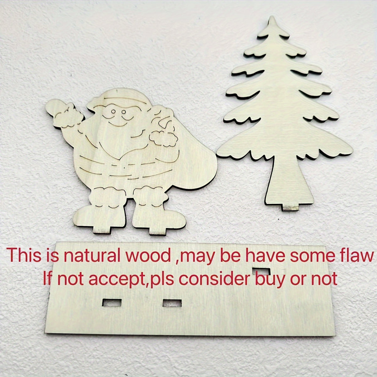 Santa Claus Wooden Crafts Ornaments Christmas Decoration