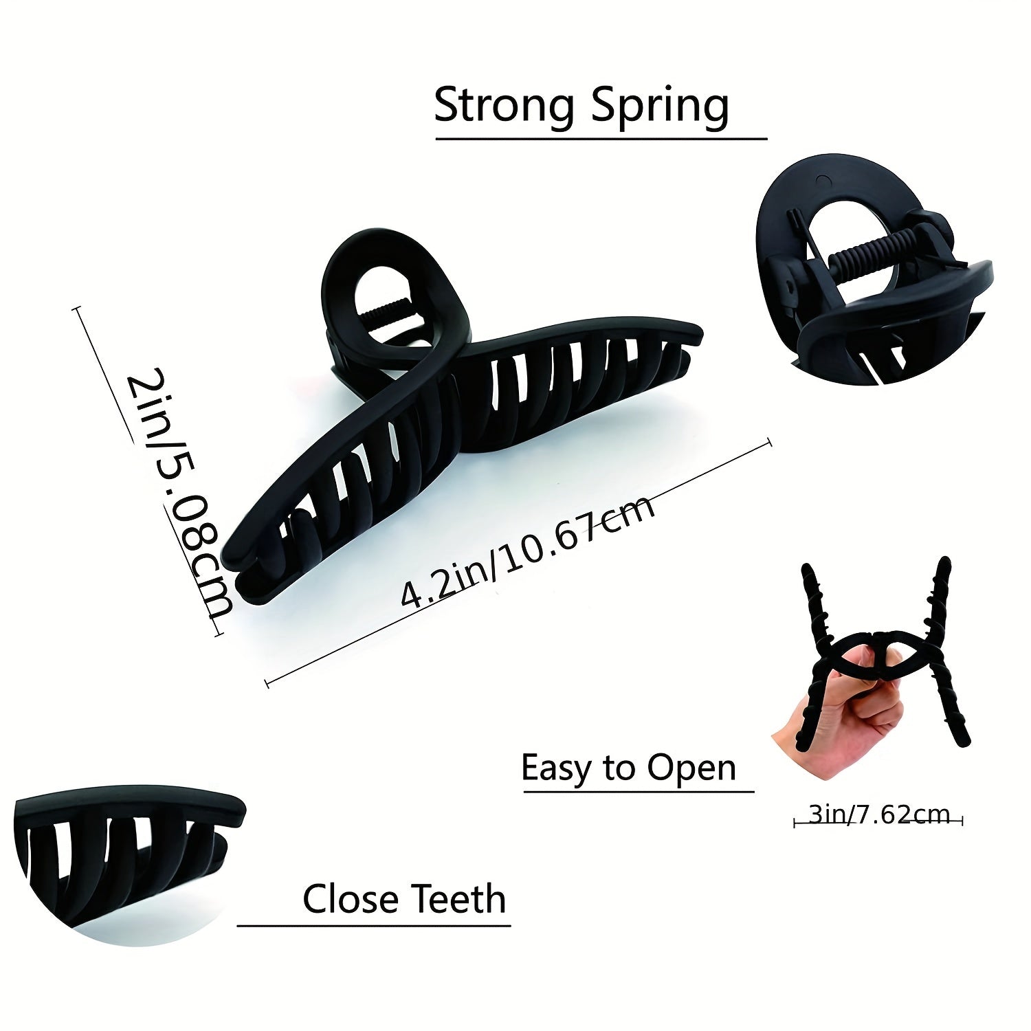 4pcs Hair Claw Nonslip Jaw Claw For Ponytail Holder Women Girls