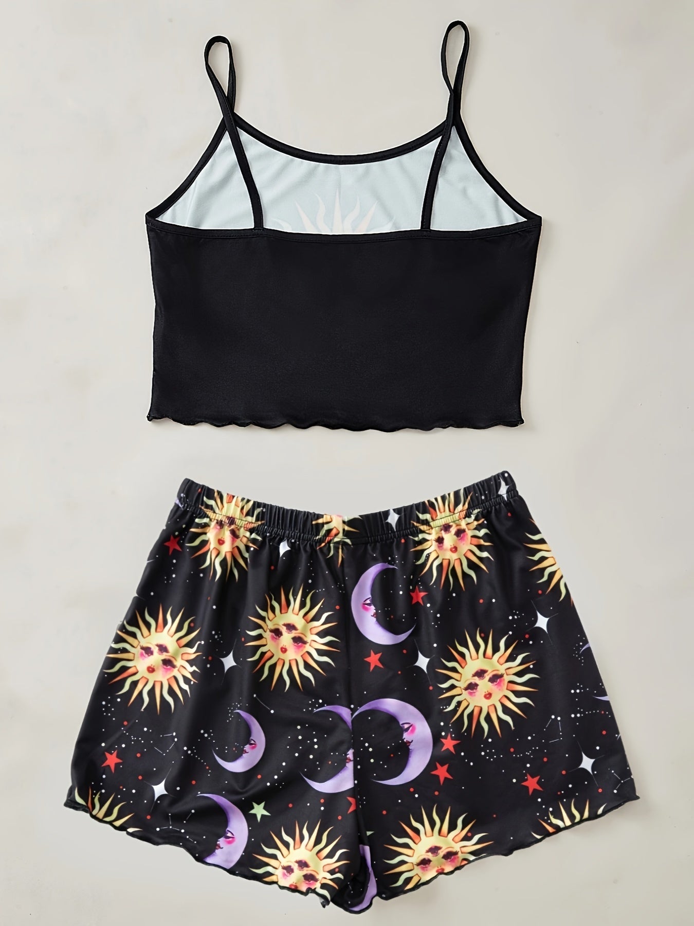 Sun & Moon Lounge Set Cami Top & Shorts Women's Loungewear