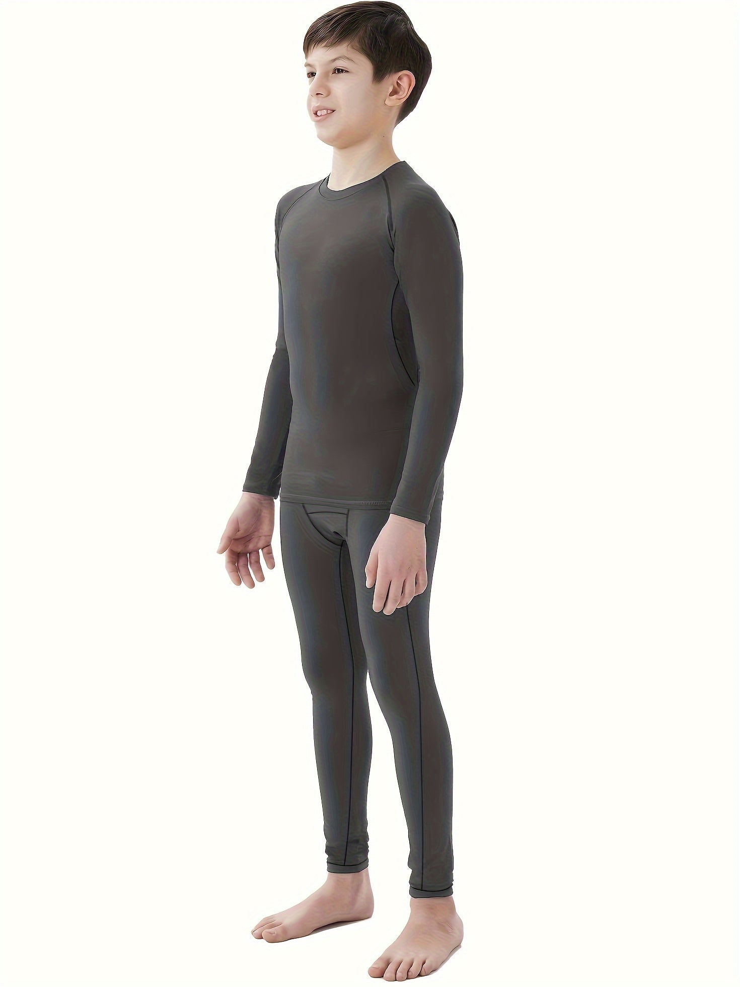 HOPLYNN Youth Thermal Tight Long Sleeve Fleece Shirt Base Layer