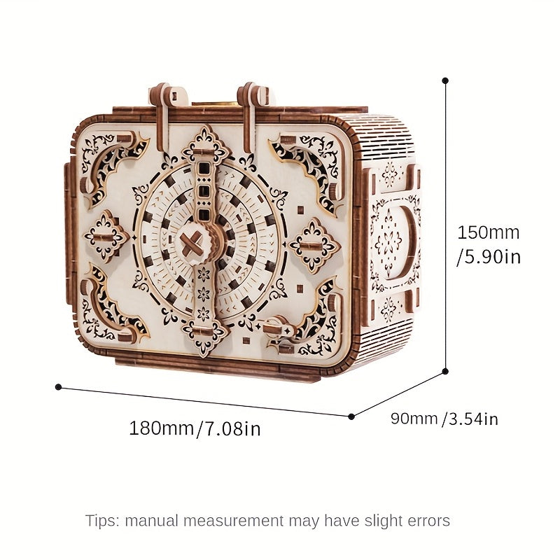 Wooden DIY Secret Treasure Box Music Box 3D Puzzle Model
