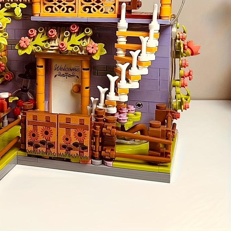 Flower Shop Street Scene Building Blocks Set