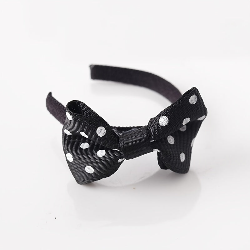 Polka Dot Headbands for Dolls Alloy Material DIY Hair Accessories
