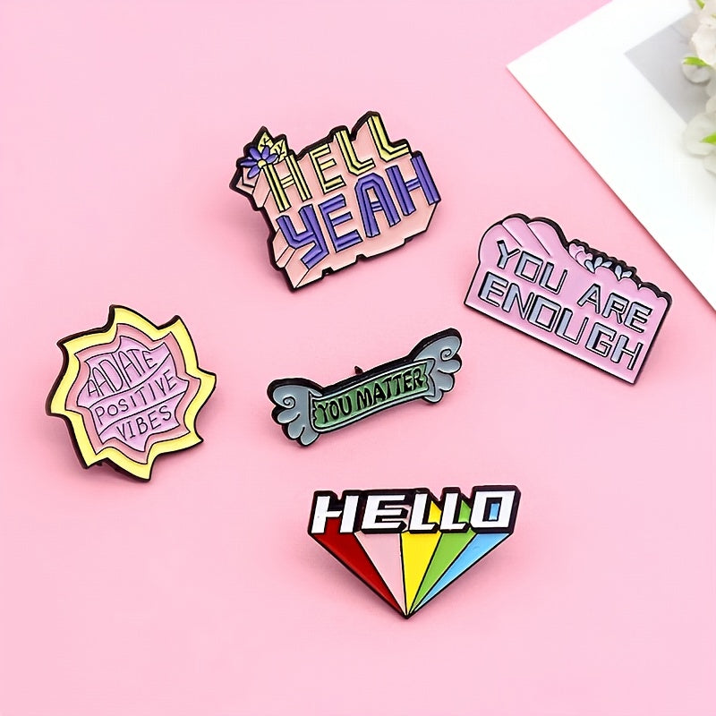 Novel Personality Cartoon Letter Brooch