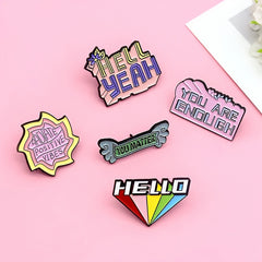 Novel Personality Cartoon Letter Brooch