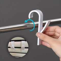 4pc Rod Hanging Hook Plastic Storage Hanger for Kitchen Bathroom Bedroom