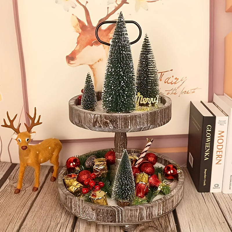 8in Pine Needle Christmas Tree Micro Bonsai Decorations
