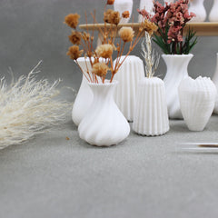 Set of 7 Mini Art Vases for 1:12 Doll House DIY Pocket Scenes