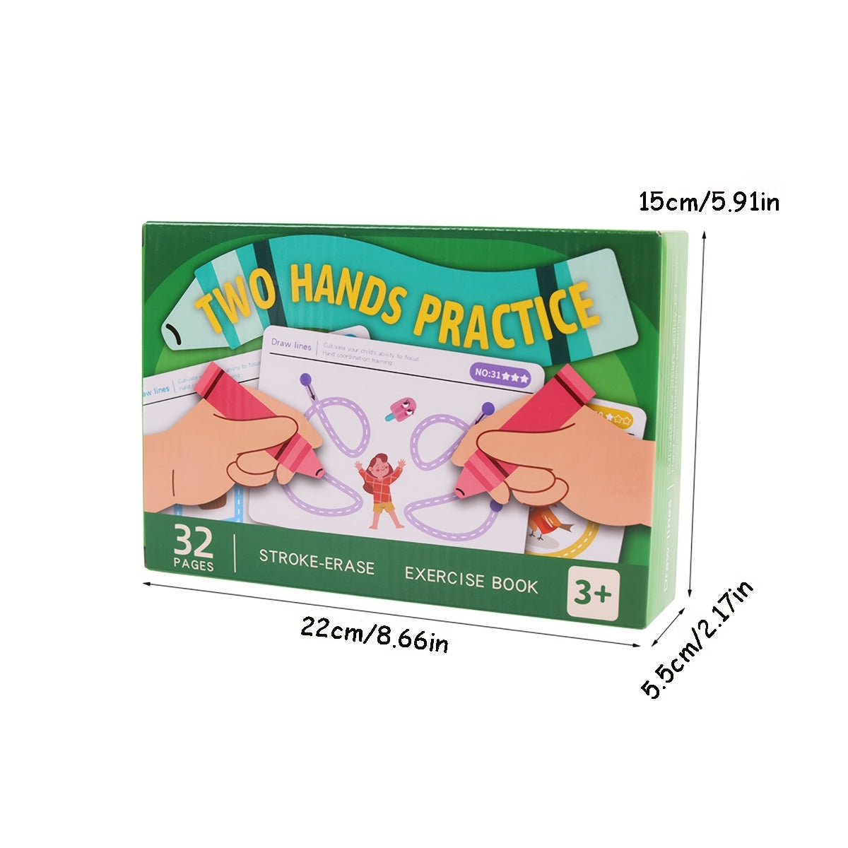 16pcs Stroke Control Practice Cards Dot to Dot Drawing & Tracing Games
