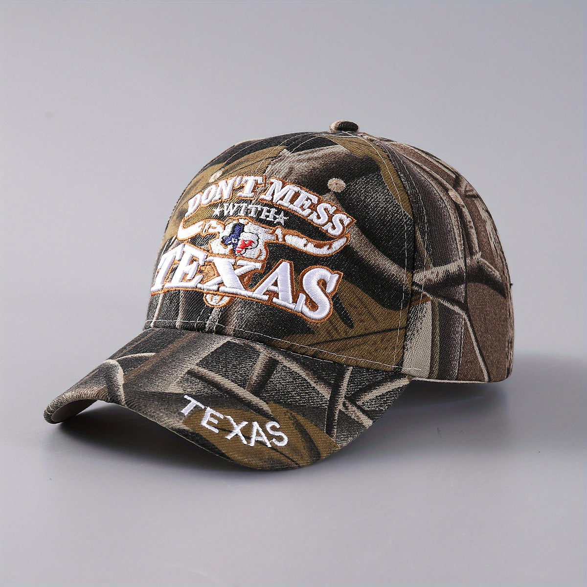Camouflage Skull Embroidery Letter Baseball Cap Men's Duck Tongue Cap