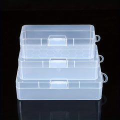 Transparent Plastic Storage Box for Sticky Notes, Stationery, Jewelry, Nail Art