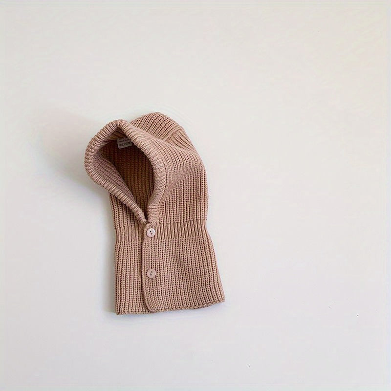 Kids Shawl Cap Head Cap Bib Conjoined Cap