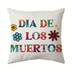 Colorful Flower Printed Throw Pillow Covers