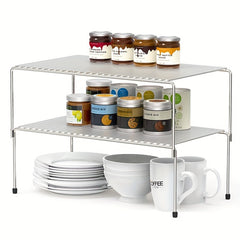2pcs Kitchen Countertop Iron Rack Seasoning Shelf