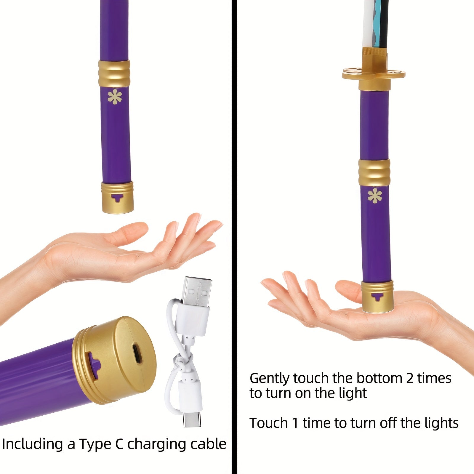 Rechargeable Anime Sword Samurai Wooden Sword Role playing Cosplay Toy