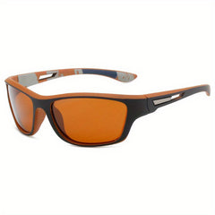 Sun Protection Square Frame Sports Sunglasses Colorful Lens PC Glasses