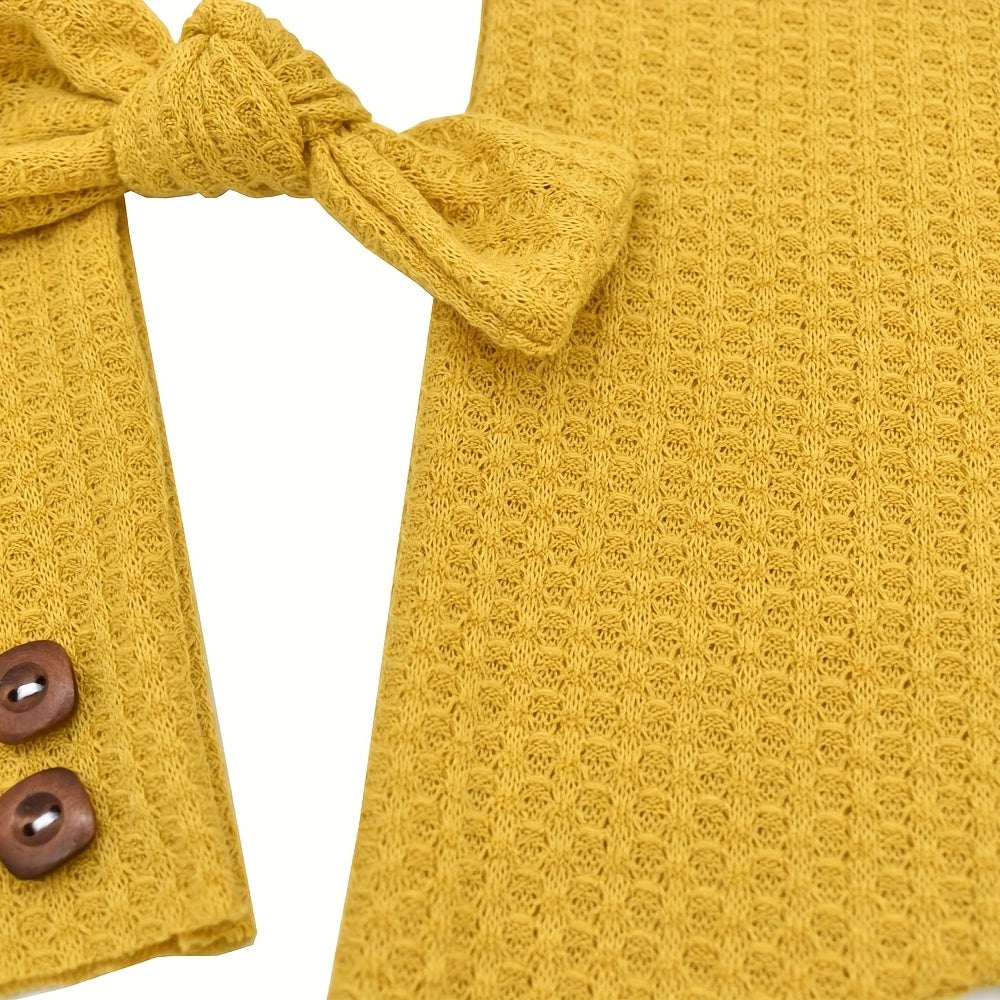 Newborn Photography Knitted Jumpsuit With Long Tail Hat